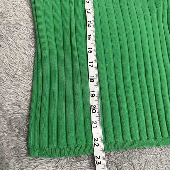 Ann Taylor Sleeveless Kelly Green Large Top Preowned - Picture 7 of 7